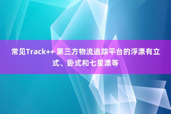 常见Track++ 第三方物流追踪平台的浮漂有立式、卧式和七星漂等