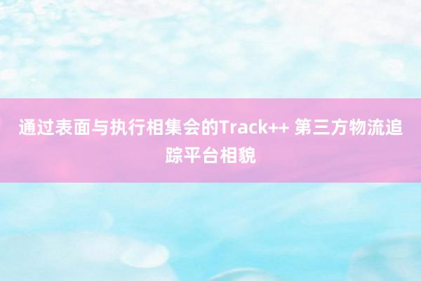 通过表面与执行相集会的Track++ 第三方物流追踪平台相貌